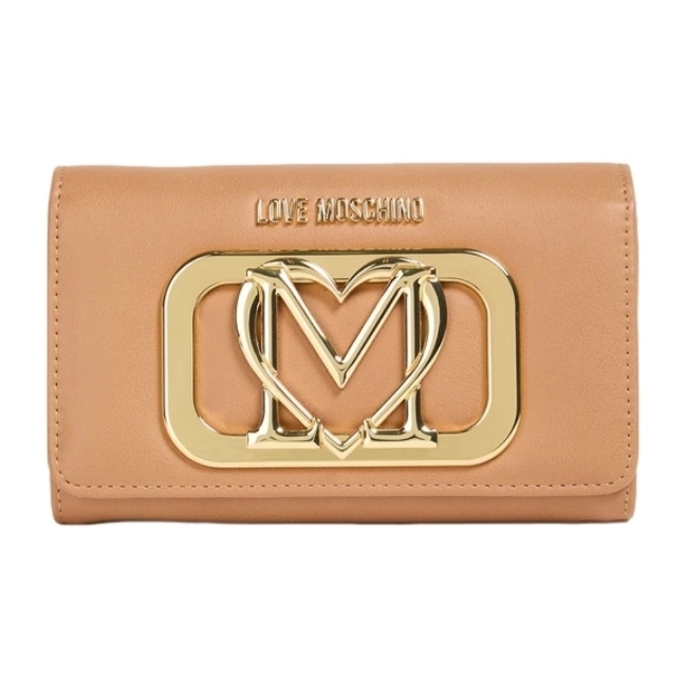 Love Moschino Gold Wallet Sand Beige NWT